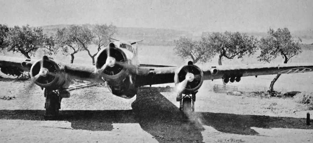A 1941 photo of a CANTZ.1007 bis in Sicily preparing for a bombing mission in Malta.