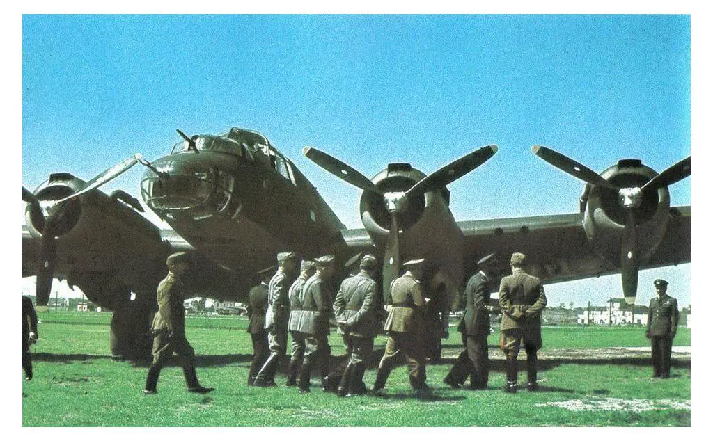 A color photograph of the P108 Heavy Bomber.