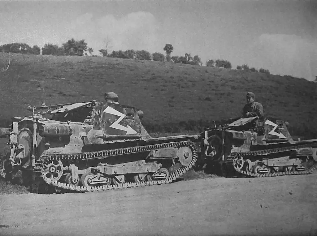 Italian tankettes were no match for British armor.