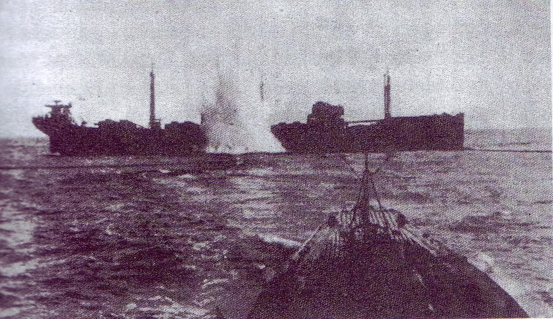 Sinking the Greek ship Castor on 1 August 1942.
