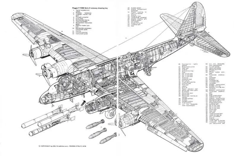 Italian Piaggio P.108 Heavy Bomber - Comando Supremo