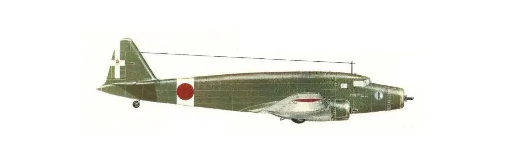 A diagram of the Sm.75 with Japanese markings