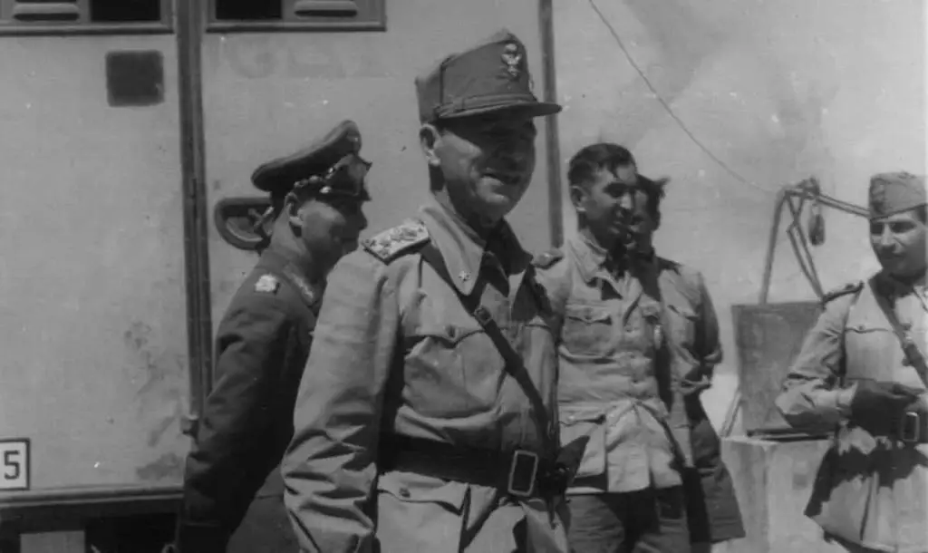General Ettore Bastico with Erwin Rommel in the spring of 1942. Image credit: Centro Archivio dello Stato.