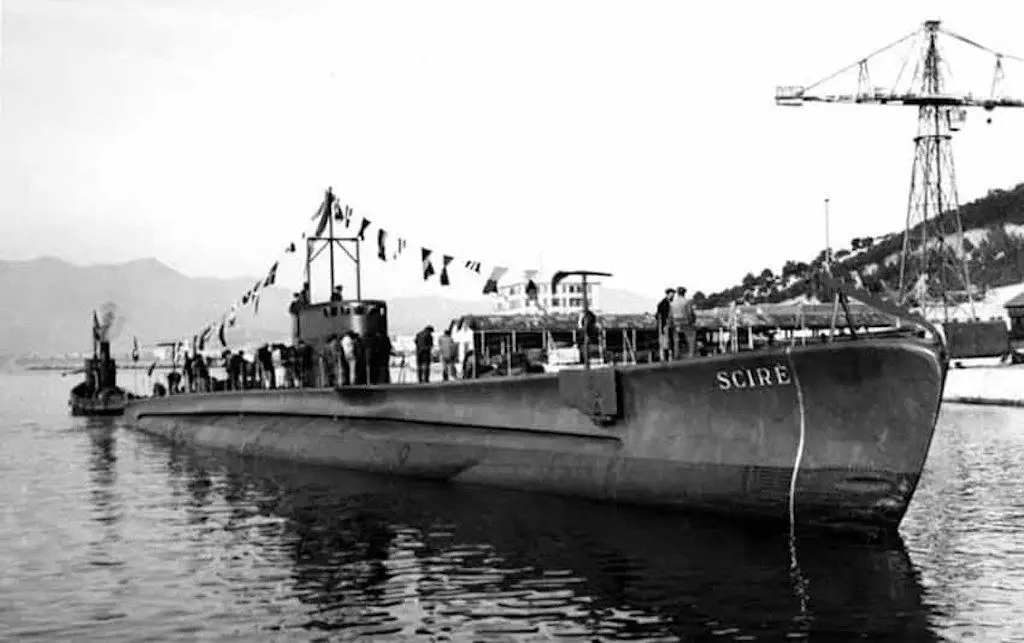 The submarine Scirè as it looked on 06 January 1938.
