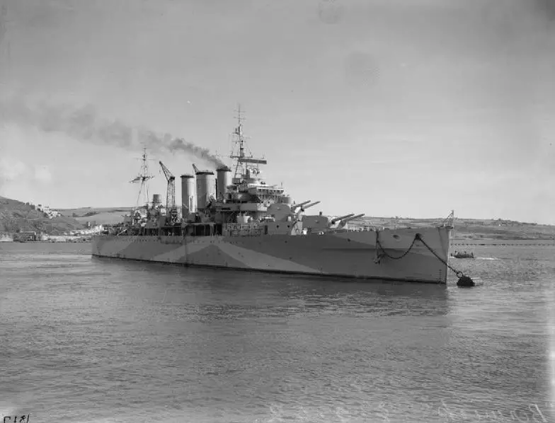 HMS Berwick received damage in the Battle of Cape Spartivento.