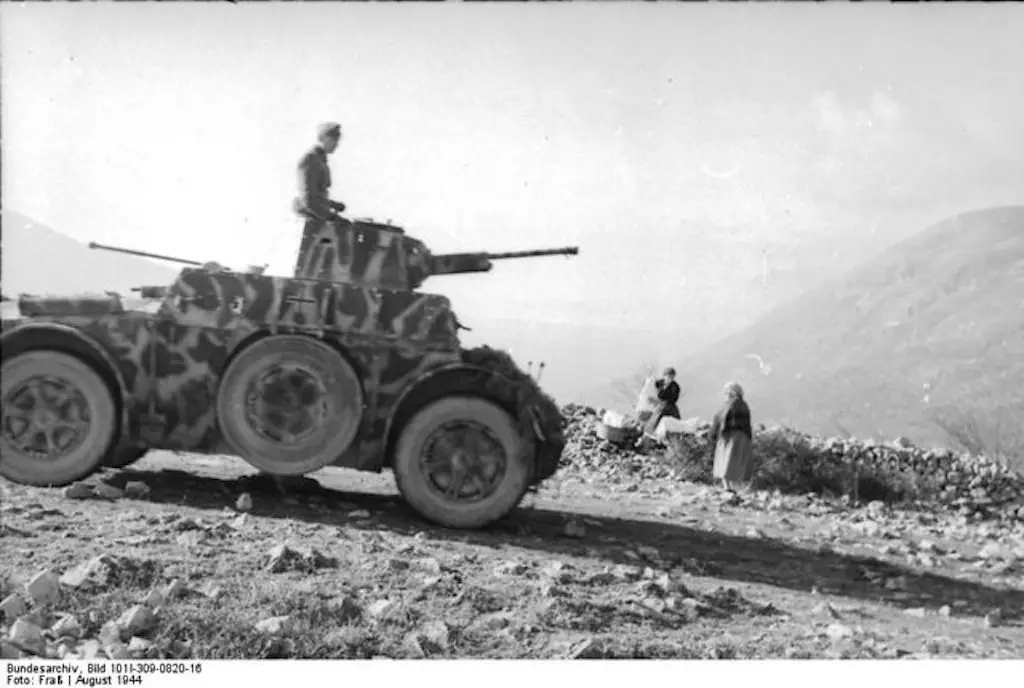 italian armor in german service (Autoblinda Ab 41).