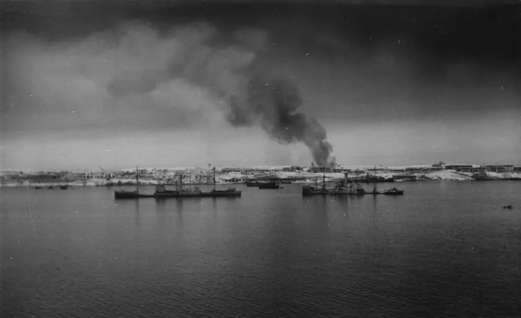Port of Tobruk, June 1942.