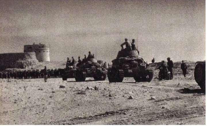 Italian M13_40 tanks at Mechili
