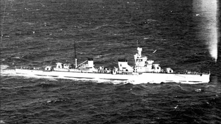 The cruiser Colleoni in navigation