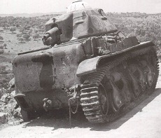 An Italian R.35 tank knocked out near Gela