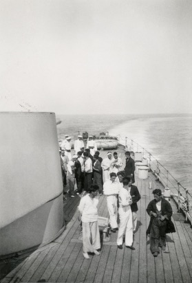 Figure 3 Italian survivors on board HMAS Sydney (Australian War Memorial)