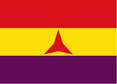 flag of the International Brigades during the Spanish civil war