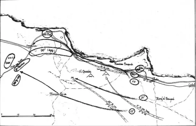 Figure 1 The retreat from Fuka to Matruh