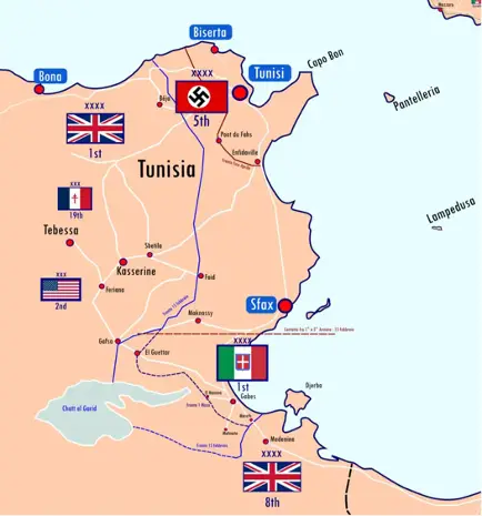 Axis forces in Tunisia 15 February- 1 March