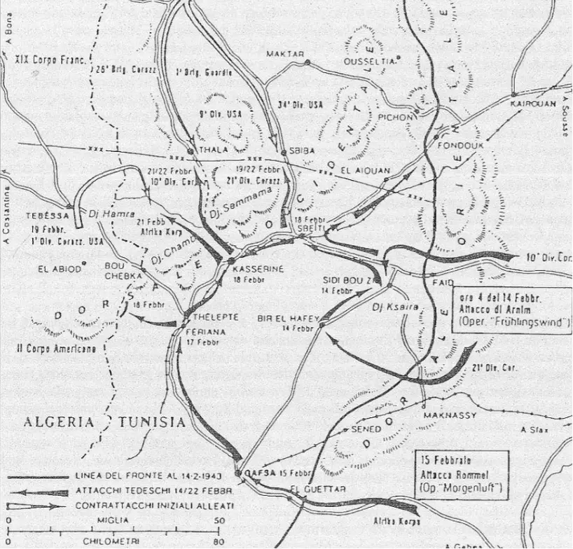 Figure 1Movements of the Axis forces during the operations at Sidi Bou Zid and Kasserine